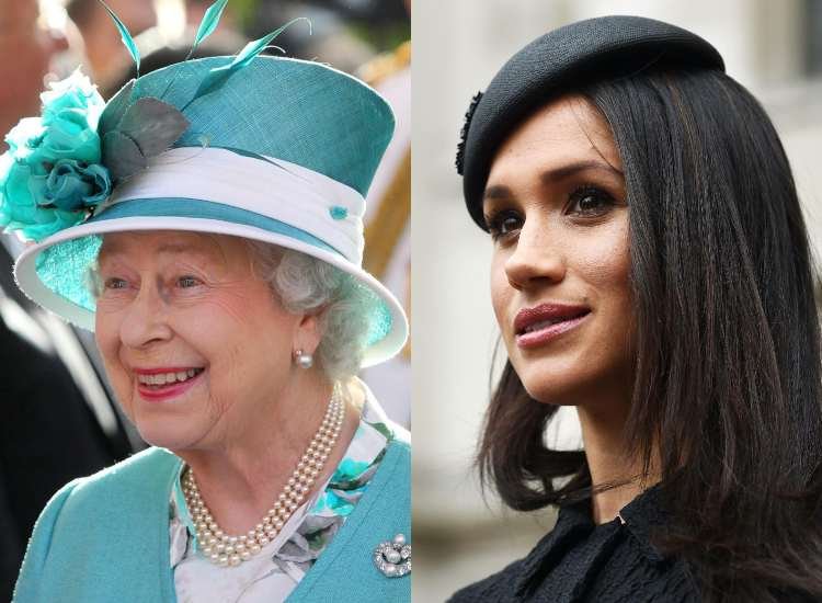 La regina Elisabetta II e Meghan Markle 